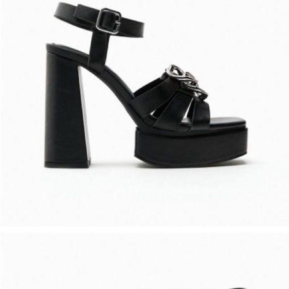 NWT ZARA High Heel Platform Sandals Size 42 US 11 - Picture 4 of 7